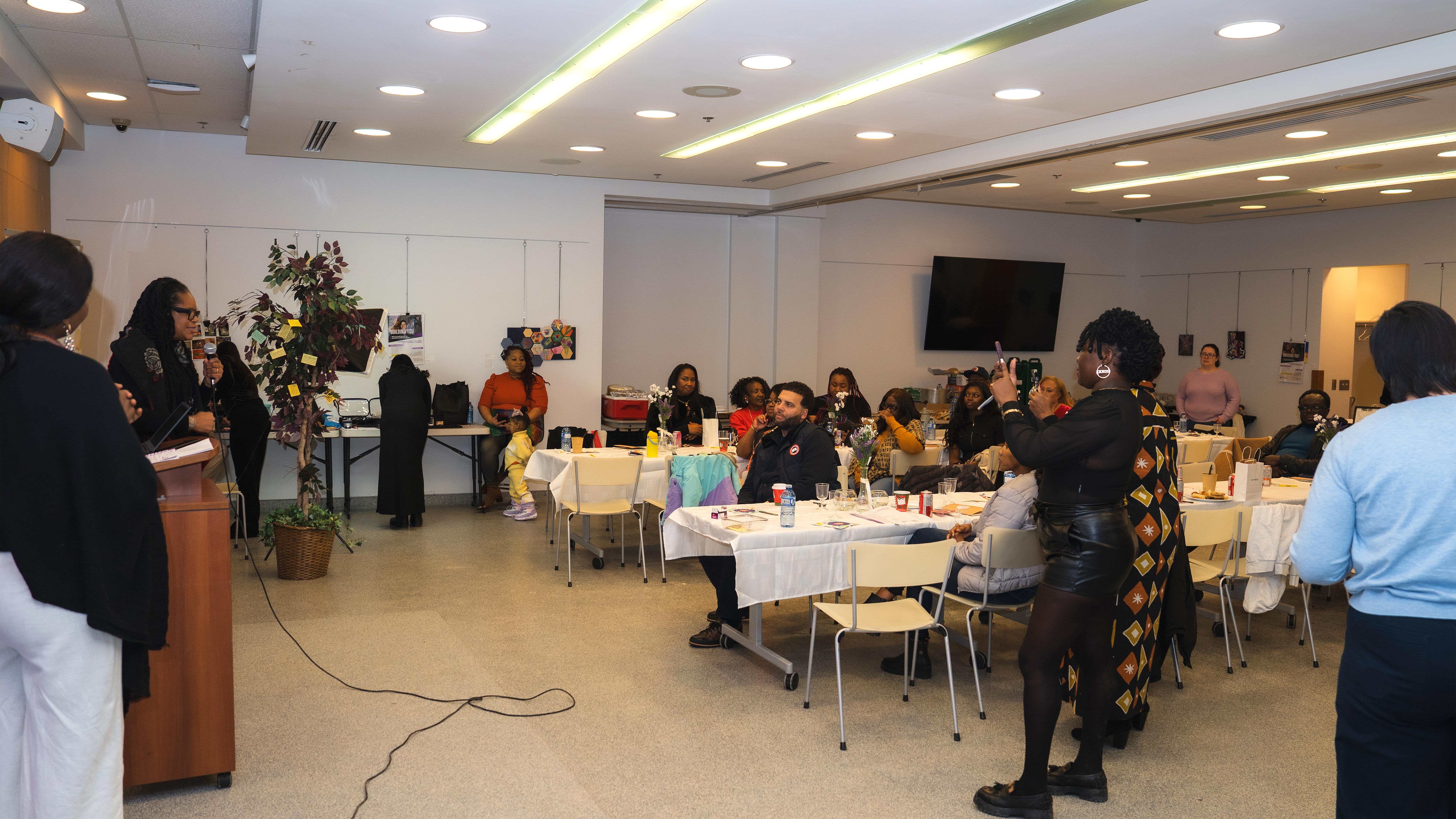 Caregivers gathered together in the Durham Region Chapter